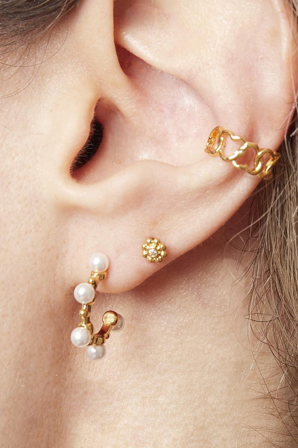 Earcuff Hearts Plata Cobre h5Imagen2